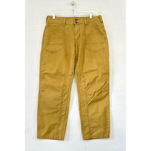 Pilcro Womens‎ Utility Canvas Pants Mustard Tan Straight Leg Size 29